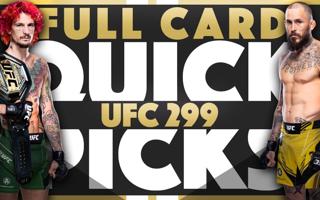 UFC 299 QUICK PICKS | FULL CARD PREDICTIONS | Suga vs Chito | Jacob’s Picks