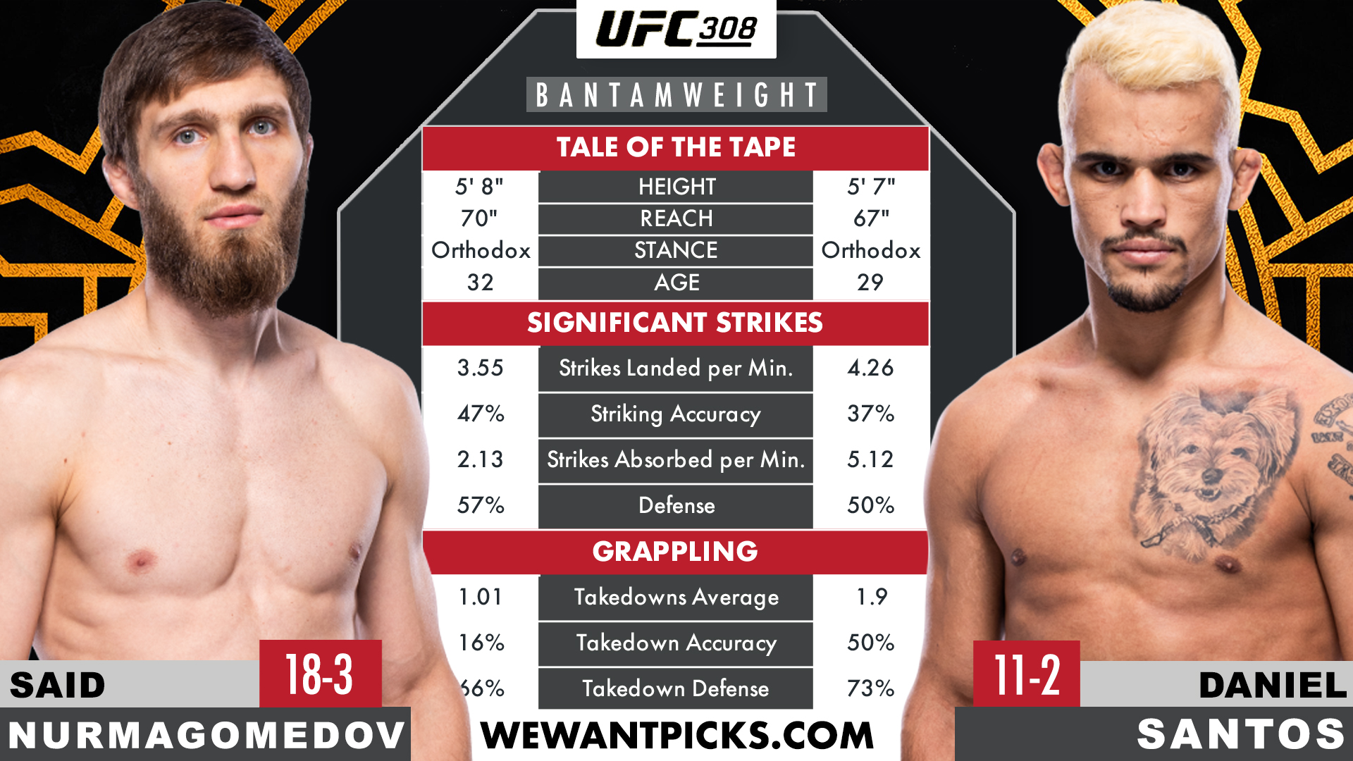 NURMAGOMEDOV VS SANTOS