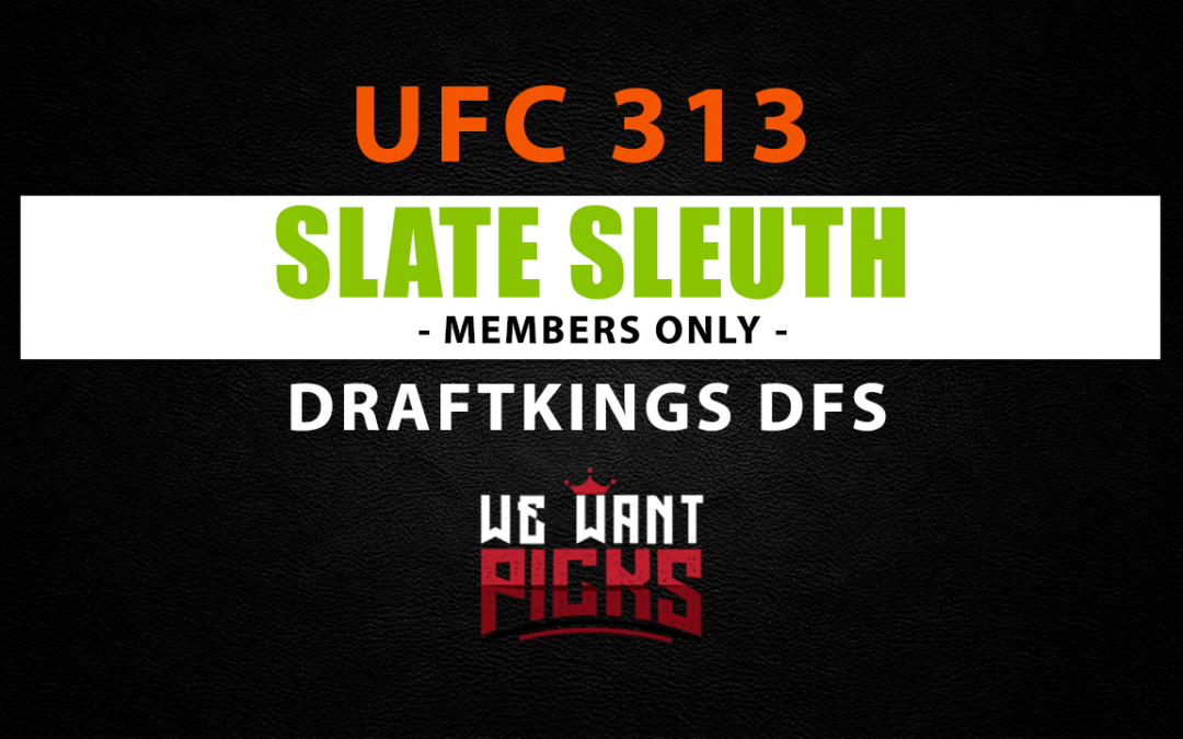 Slate Sleuth: UFC 313