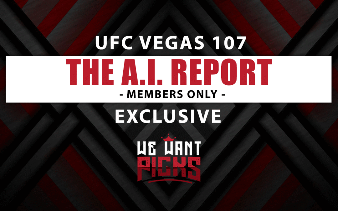 A.I. Report: UFC Vegas 107