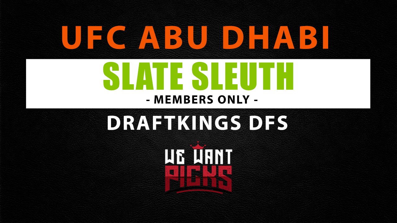 UFC Abu Dhabi Slate Sleuth