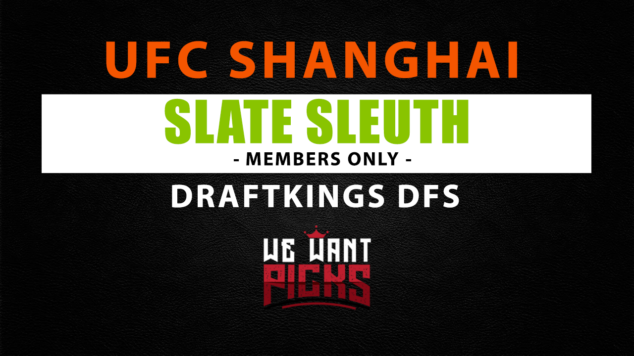 UFC Shanghai DraftKings Slate Sleuth