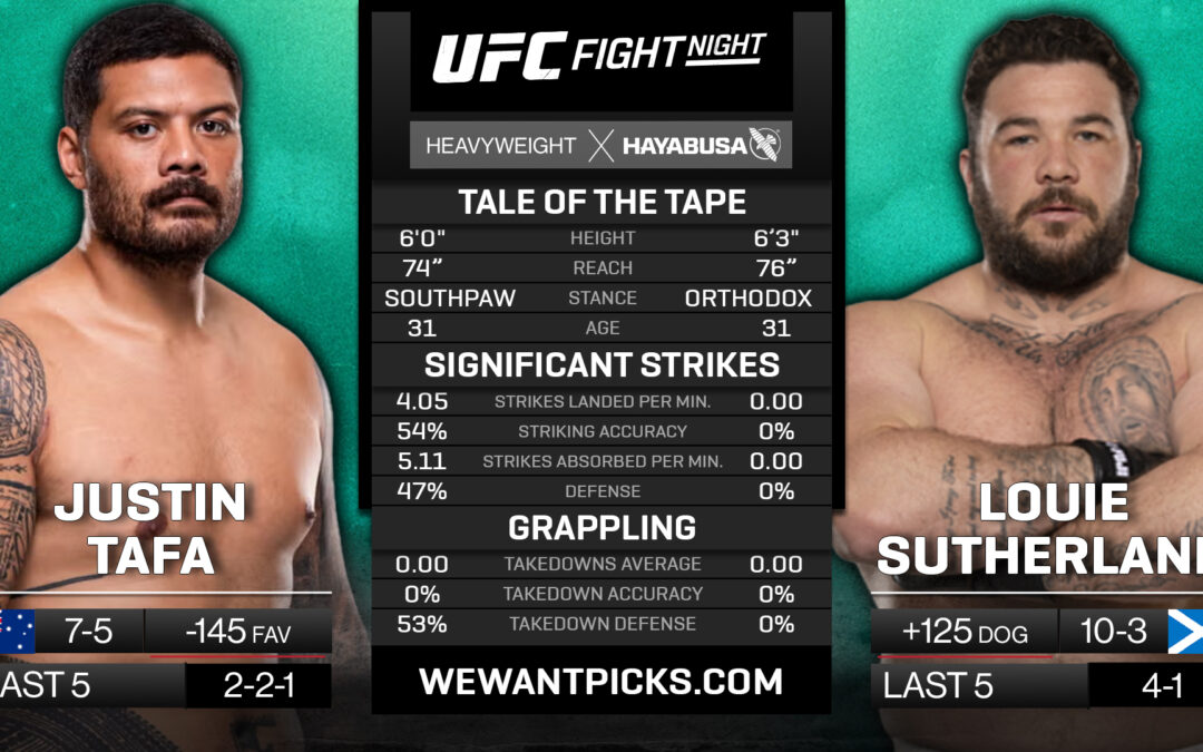 Louie Sutherland vs. Justin Tafa