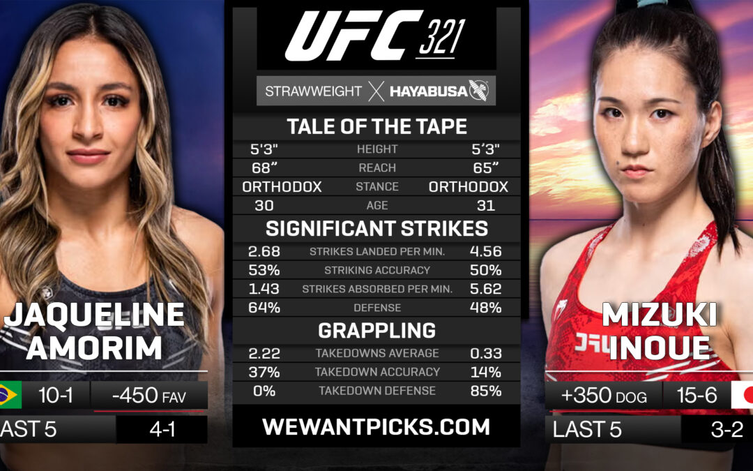 Jaqueline Amorim vs. Mizuki Inoue