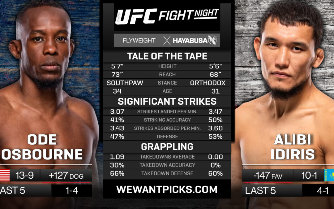 Ode Osbourne vs. Alibi Idiris Pick, Prediction and Bets