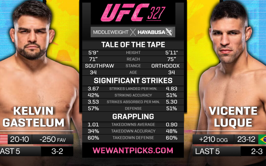Kelvin Gastelum vs. Vicente Luque Pick, Prediction and Bets