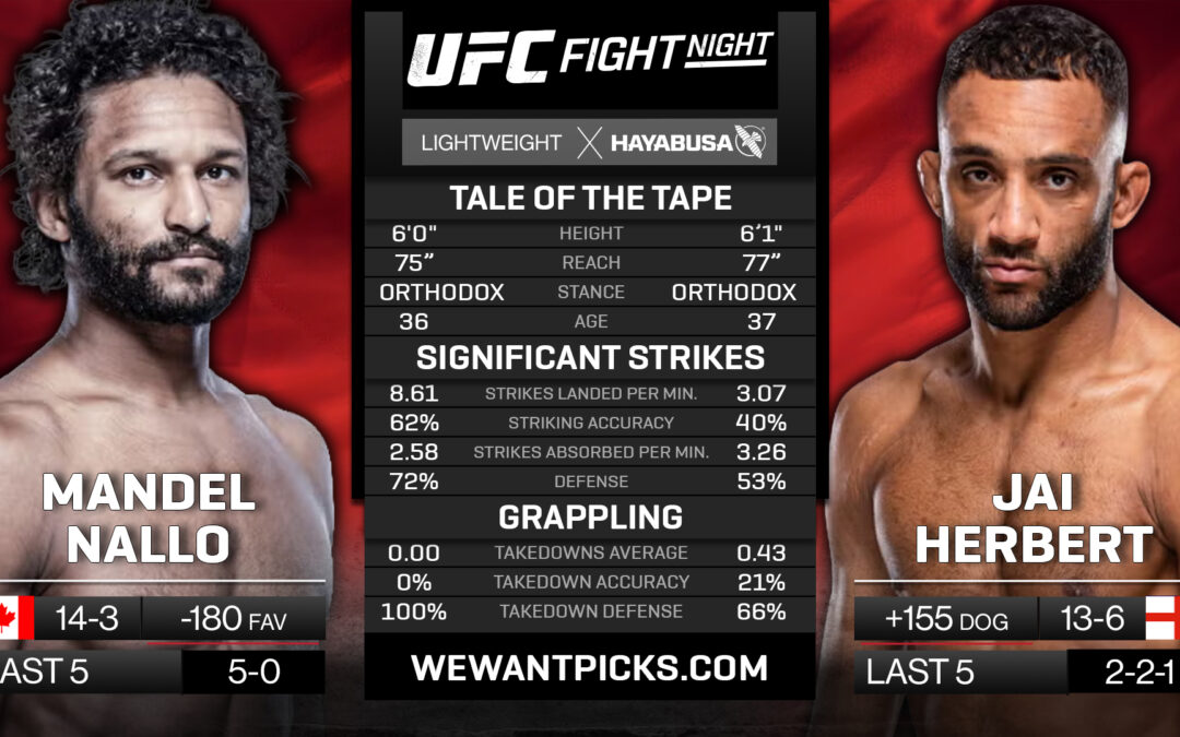 Mandel Nallo vs. Jai Herbert Pick, Prediction and Bets