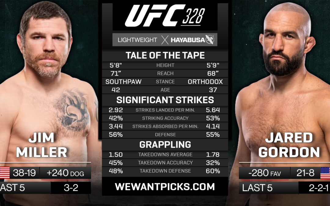 Jim Miller vs. Jared Gordon Pick, Prediction and Bets