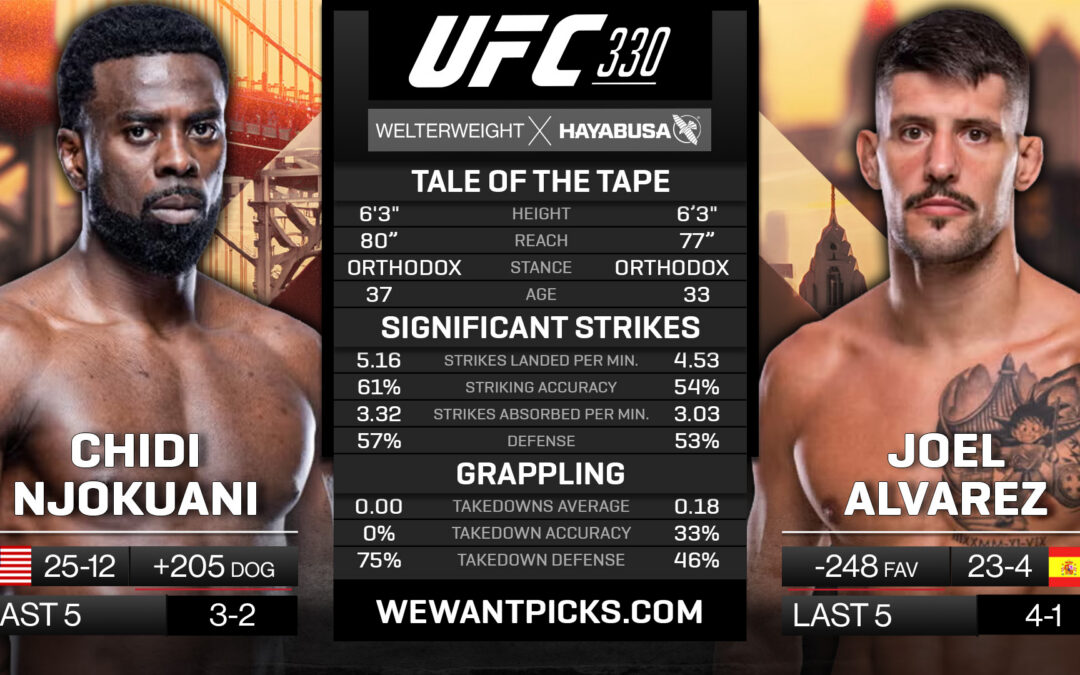Chidi Njokuani vs. Joel Alvarez Pick, Prediction and Bets