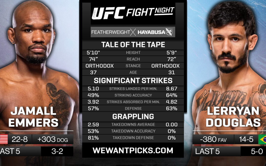 Jamall Emmers vs. Lerryan Douglas Pick, Prediction and Bets