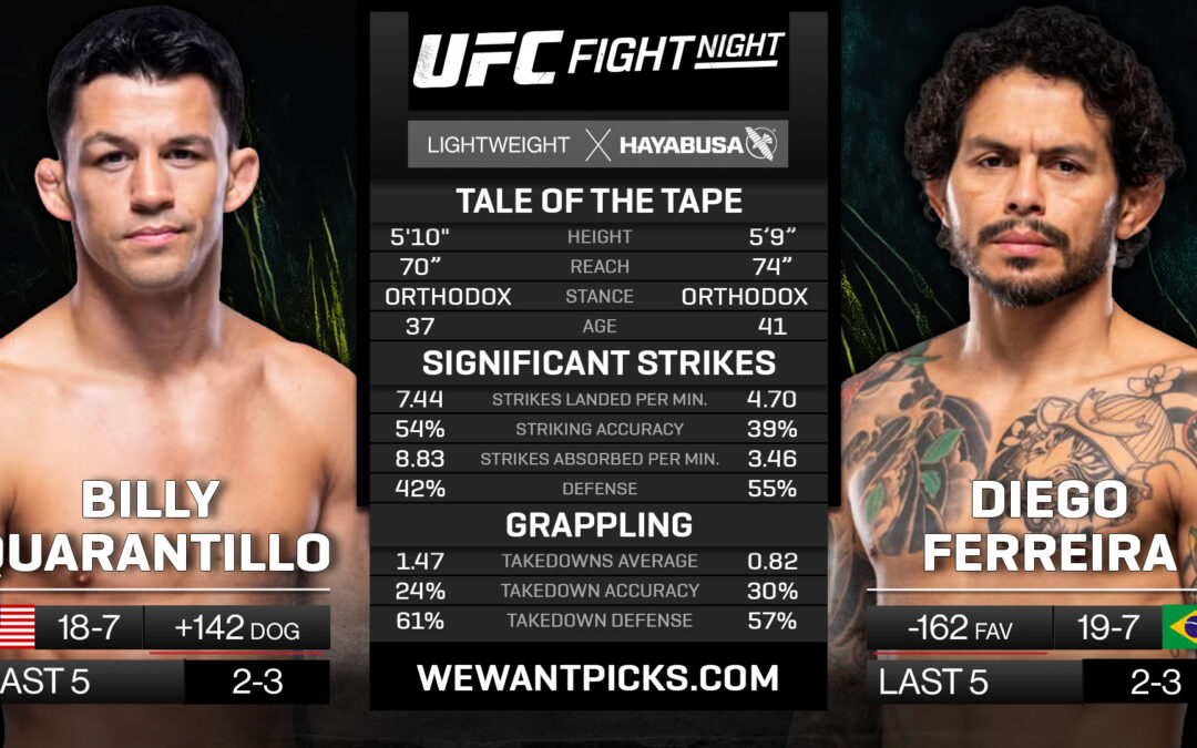 Billy Quarantillo vs. Diego Ferreira Pick, Prediction and Bets