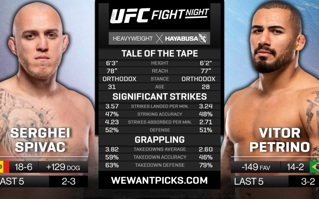 Serghei Spivac vs. Vitor Petrino Pick, Prediction and Bets