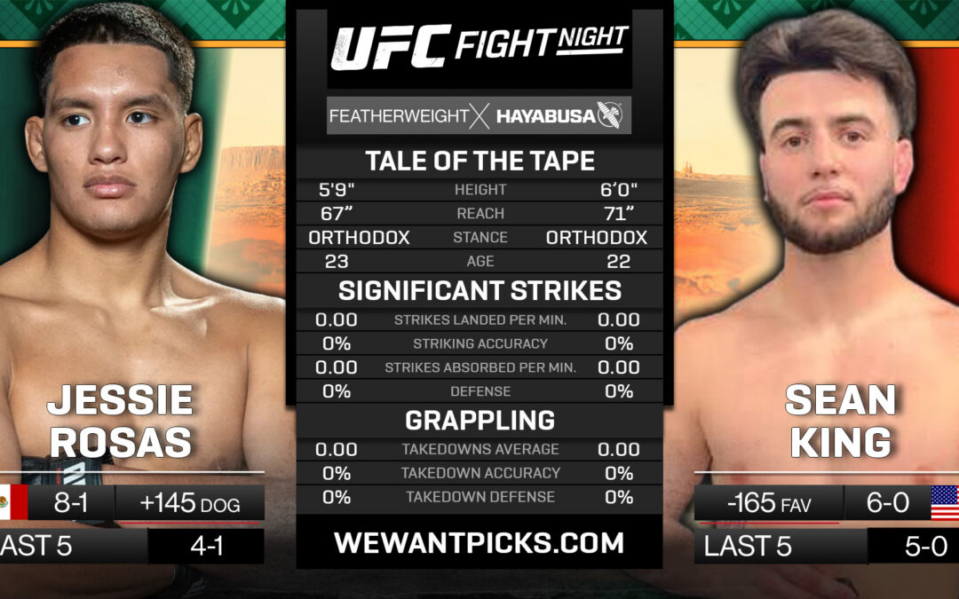Jessie Rosas vs. Sean King Pick, Prediction and Bets