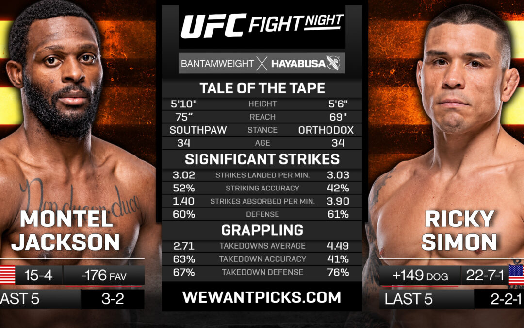 Ricky Simon vs. Montel Jackson Pick, Prediction and Bets