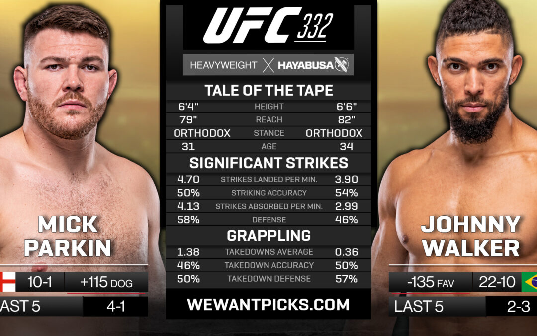 Mick Parkin vs. Johnny Walker Pick, Prediction and Bets